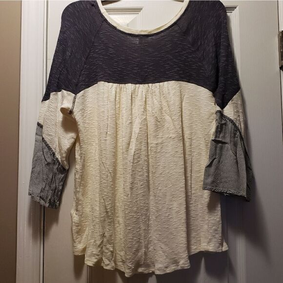 Maurices Colorblock Woven Stripe Top - Picture 4 of 11